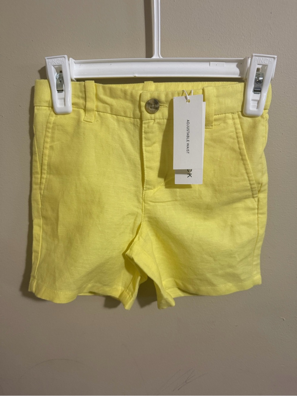 Janie and Jack Bright Yellow Linen-Blend Girls' Shorts